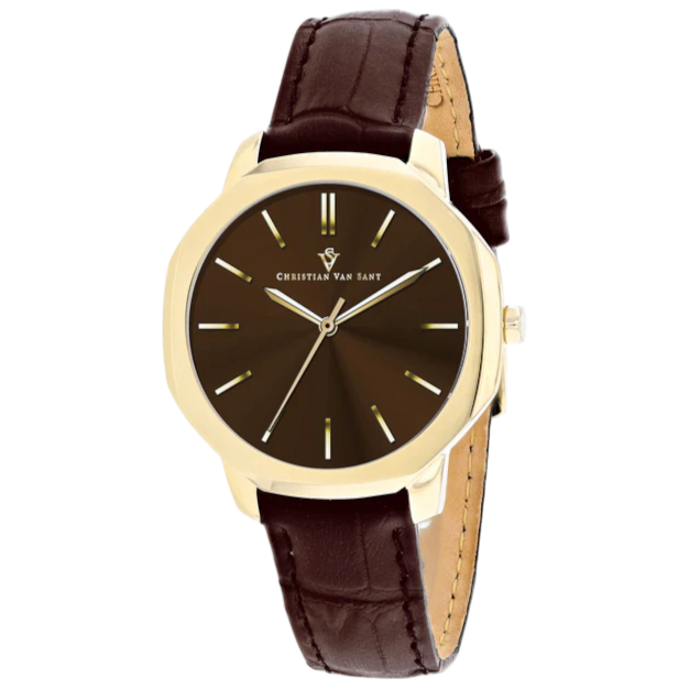 Christian Van Sant Women's Octave Slim Brown Dial Watch - CV0507