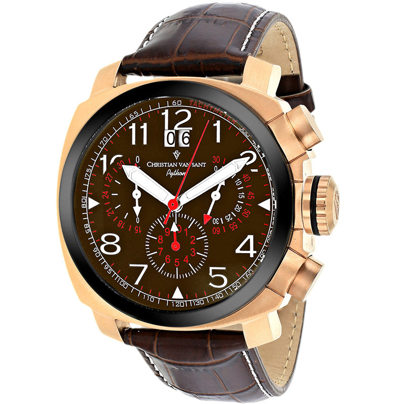 Christian Van Sant Men's Grand Python Brown Dial Watch - CV3AU4