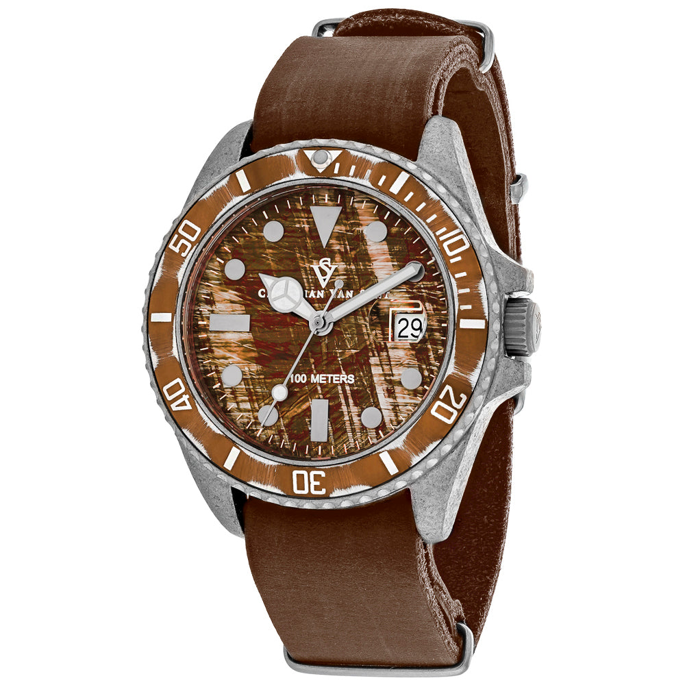 Image of Christian Van Sant Montego Vintage Brown Dial Watch - CV5201