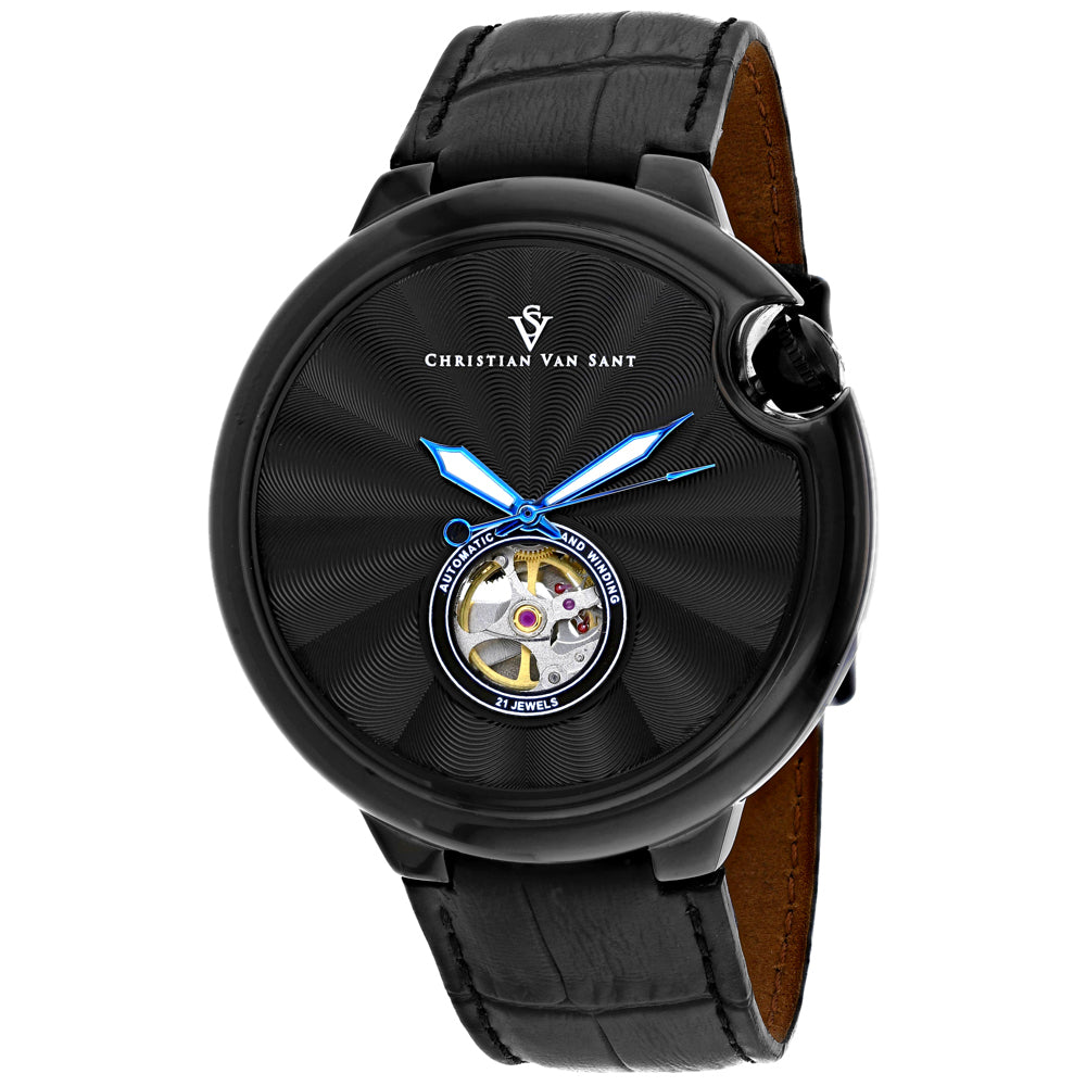 Image of Christian Van Sant Men's Cyclone Automatic Black Dial Watch - CV0145