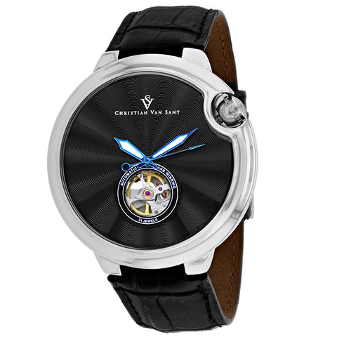 Christian Van Sant Men's Cyclone Automatic Black Dial Watch - CV0146