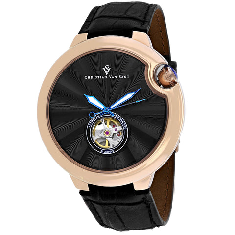 Christian Van Sant Men's Cyclone Automatic Black Dial Watch - CV0147