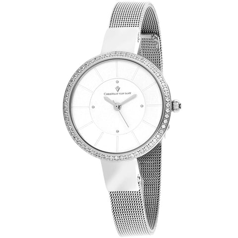 Christian Van Sant Women's Reign Silver Dial Watch - CV0220