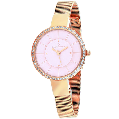 Christian Van Sant Women's Reign Pink Dial Watch - CV0223