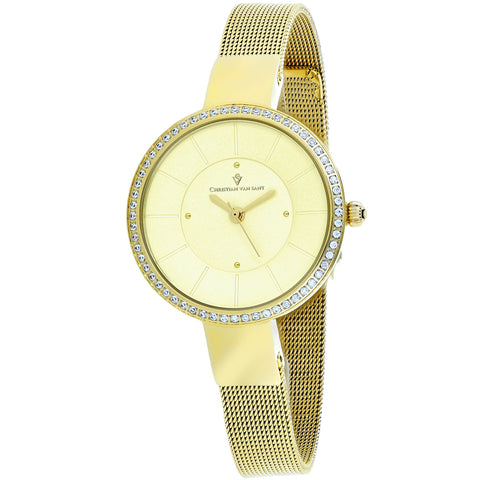 Christian Van Sant Women's Reign Gold tone Dial Watch - CV0224