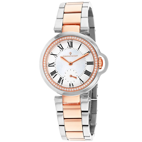 Crystal Pavé Christian Van Sant Women\'s Watch with Black Patent Strap Christian Van Sant Women main image 4