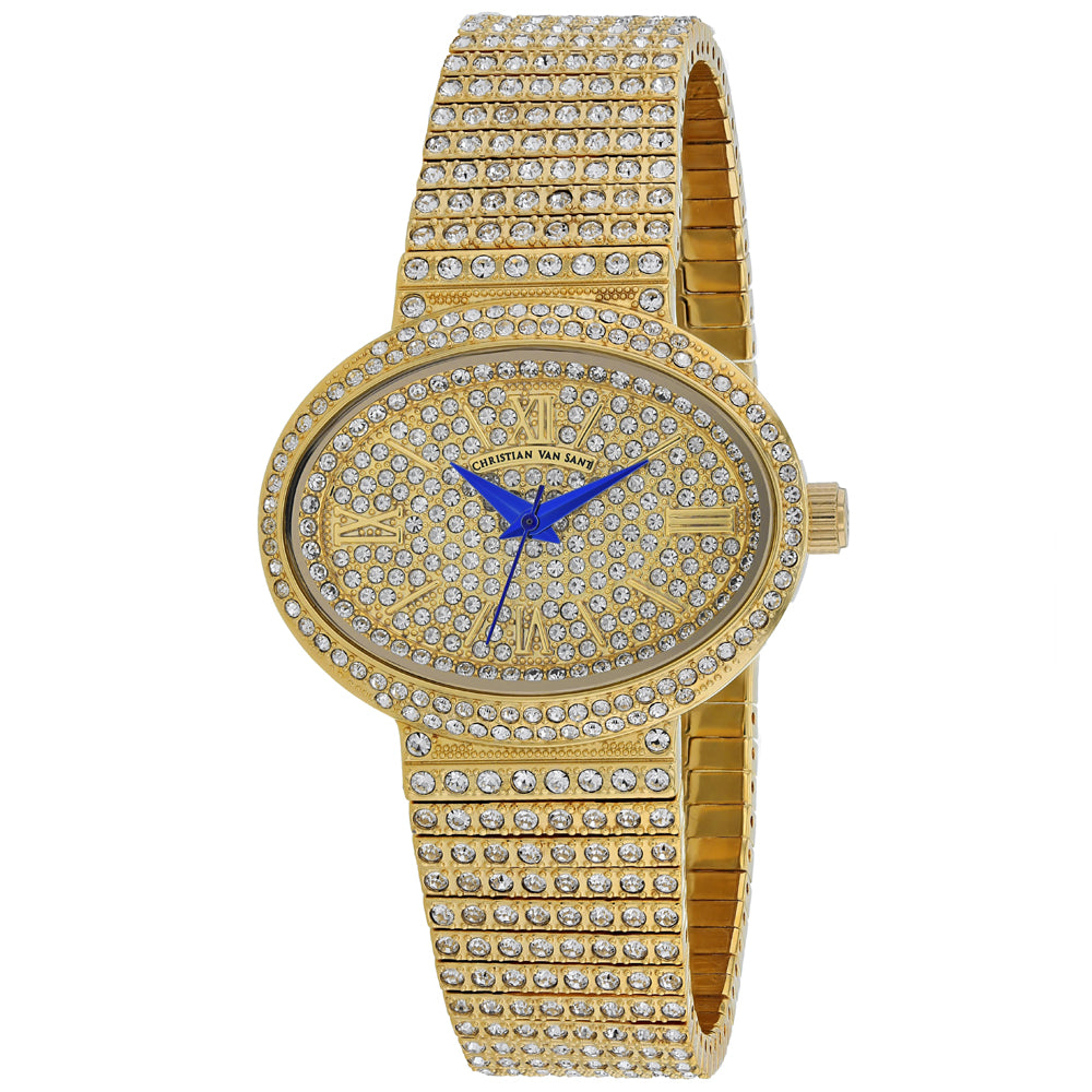 Image of Christian Van Sant Women's Gold Dial Watch - CV0251