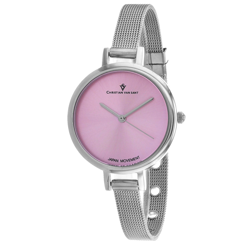 Christian Van Sant Women's Grace Pink Dial Watch - CV0282