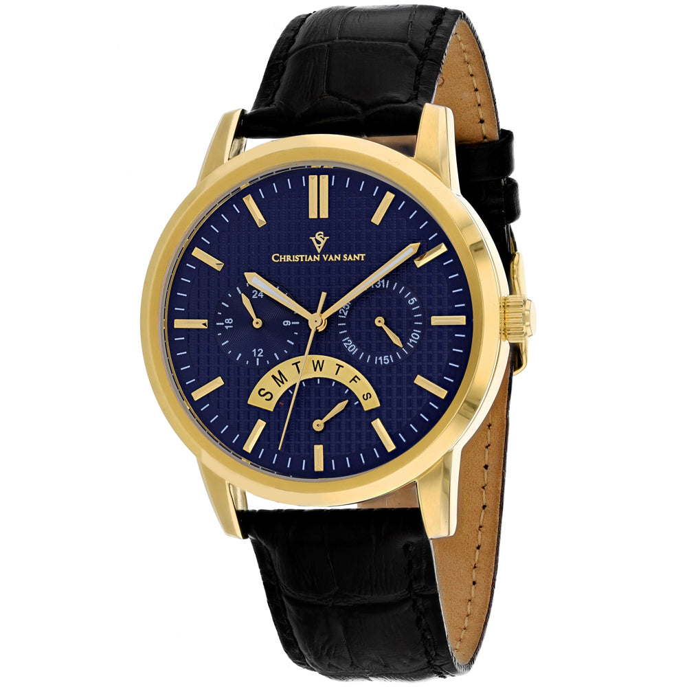 Image of Christian Van Sant Men's Alden Blue Dial Watch - CV0326