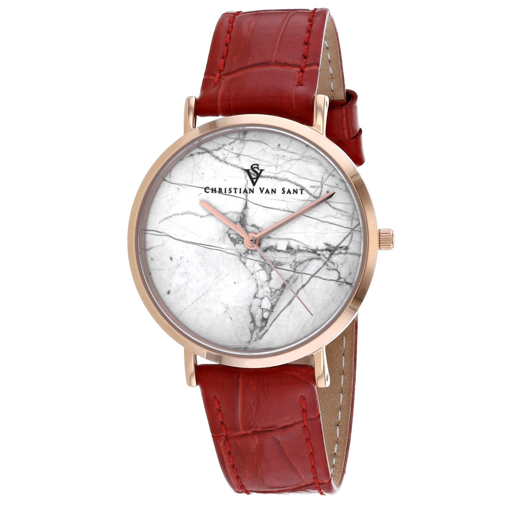 Christian Van Sant Women's Lotus White Dial Watch - CV0422