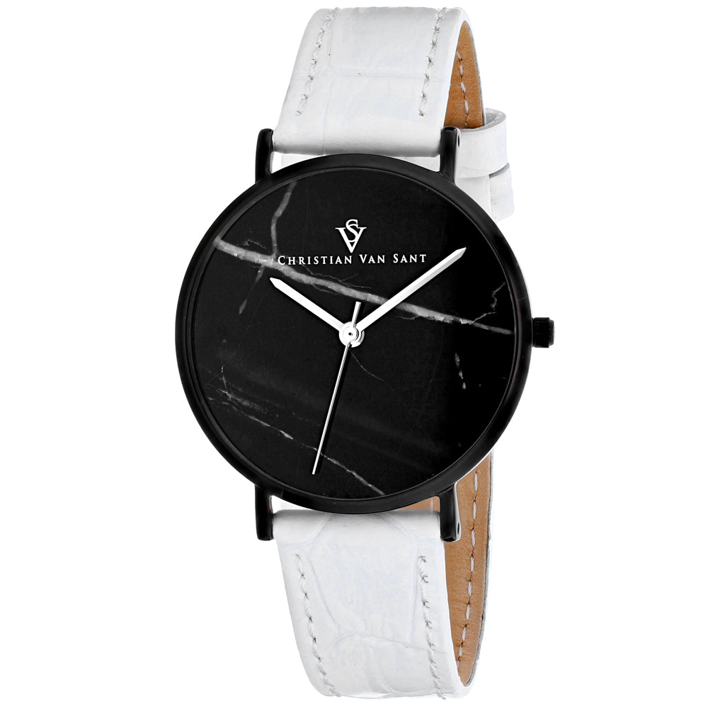 Christian Van Sant Women's Lotus Black Dial Watch - CV0424WH