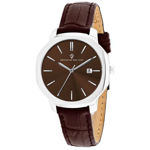 Christian Van Sant Women's Octave Slim Brown Dial Watch - CV0506