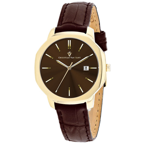 Christian Van Sant Women's Octave Slim Brown Dial Watch - CV0507