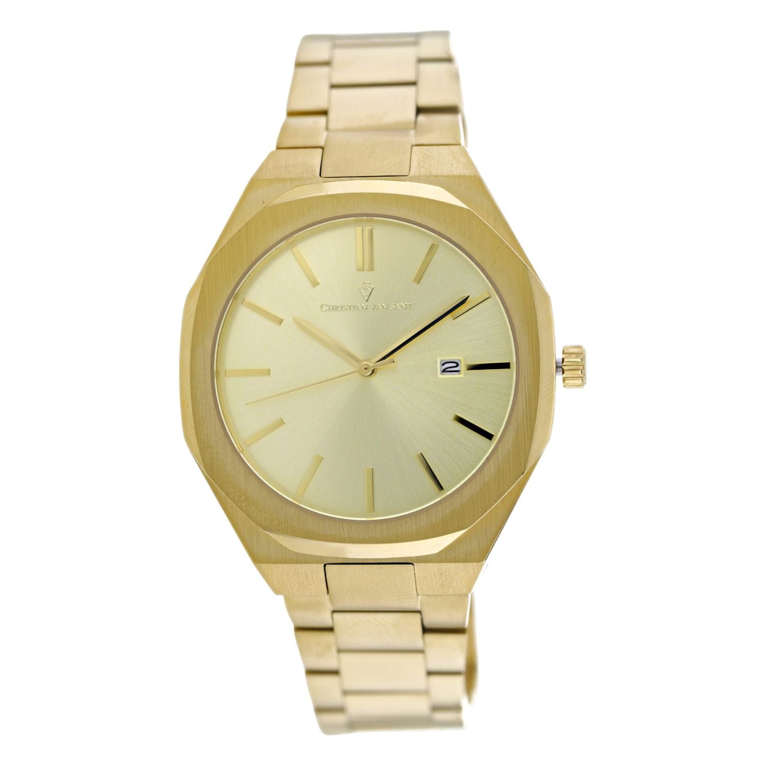 Christian Van Sant Men's Octavius Slim Gold Dial Watch - CV0528 ...