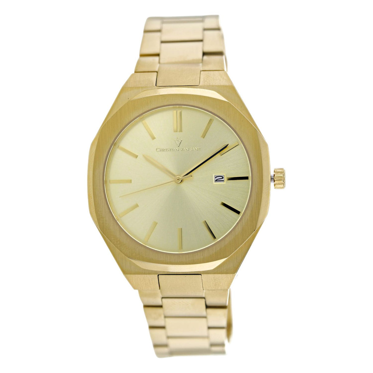 Christian Van Sant Men's Octavius Slim Gold Dial Watch - CV0528