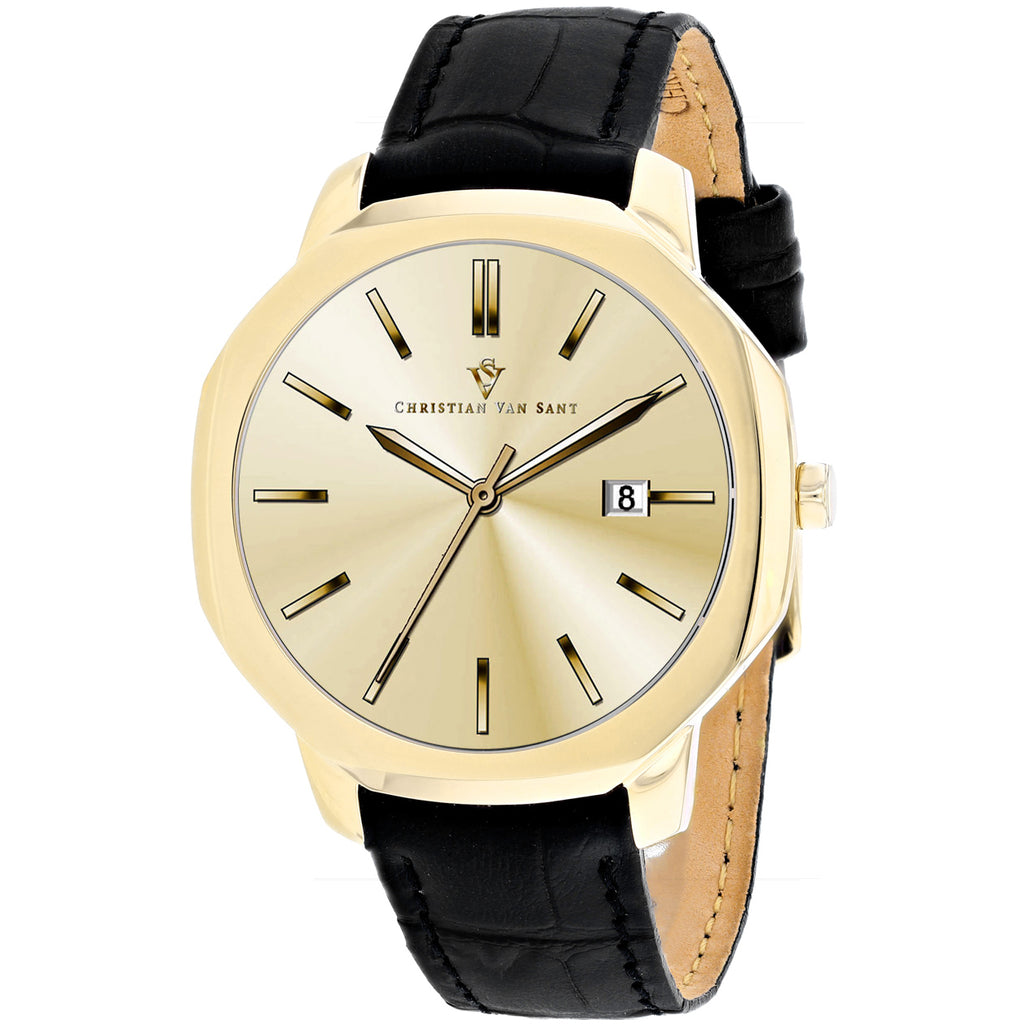 Christian Van Sant Men's Octavius Slim Gold Dial Watch - CV0538