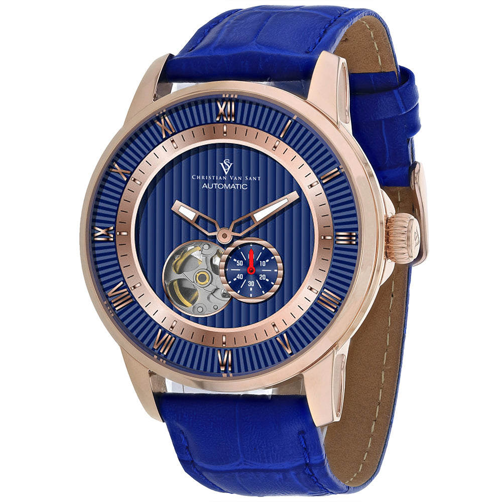 Christian Van Sant Men's Viscay Blue Dial Watch - CV0554
