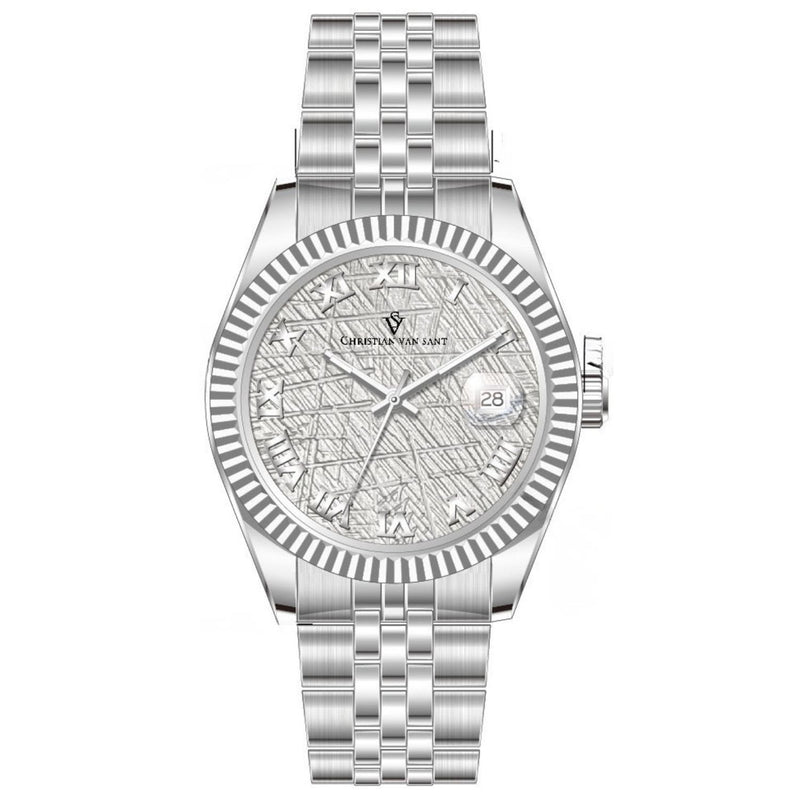 Christian Van Sant Men's Stellar Silver Dial Watch - CV0700
