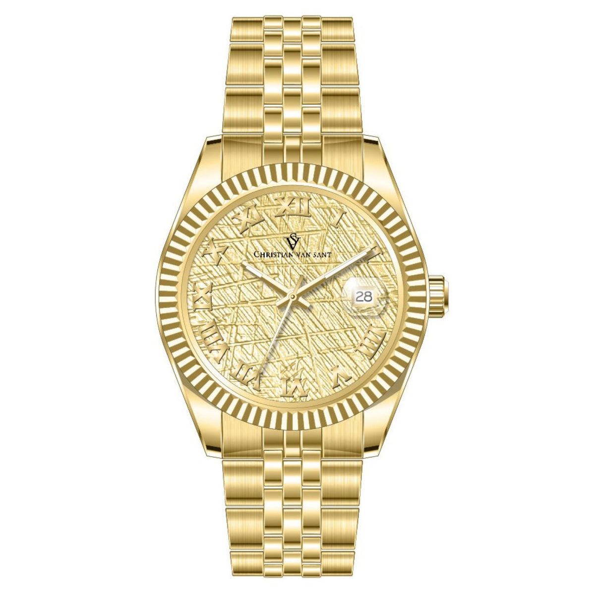 Christian Van Sant Men's Stellar Yellow Dial Watch - CV0704