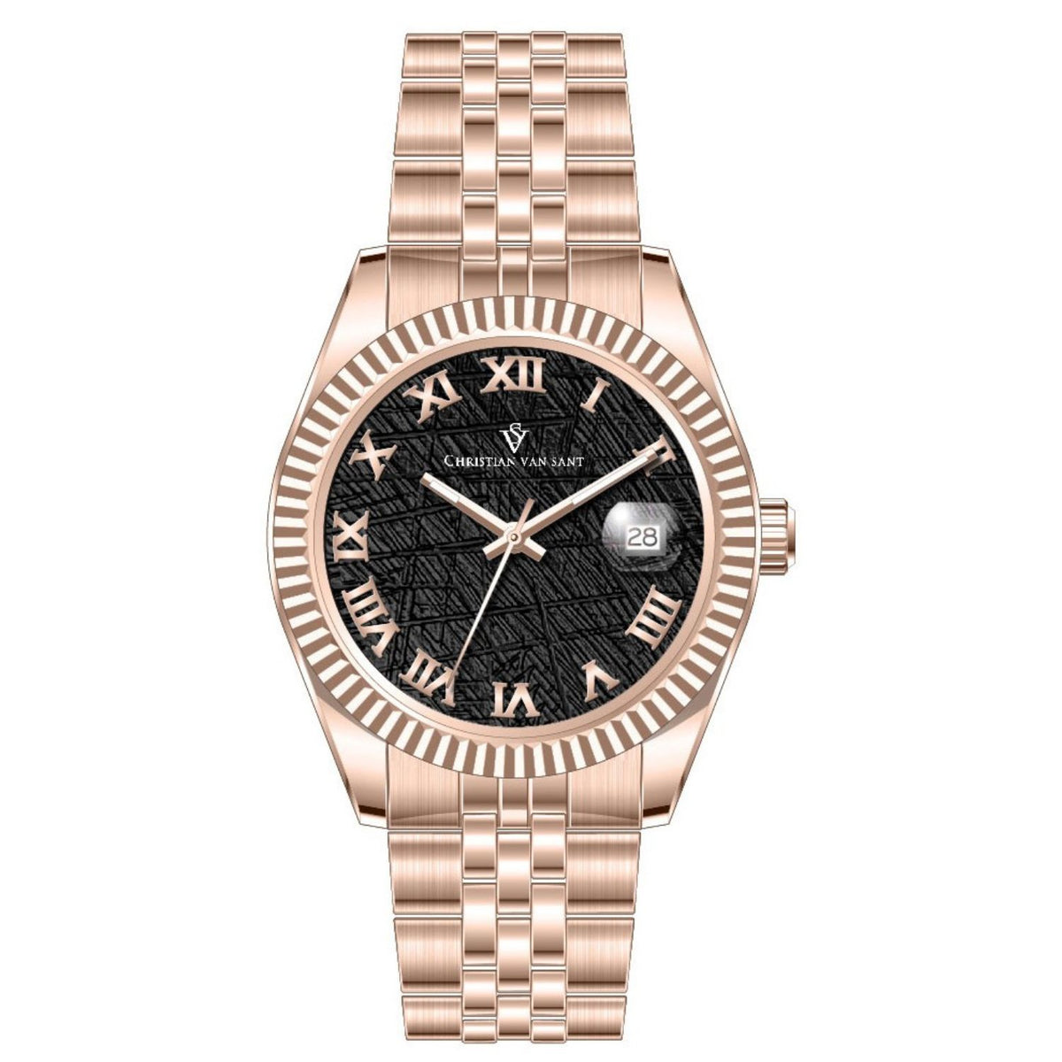 Christian Van Sant Men's Stellar Black Dial Watch - CV0705