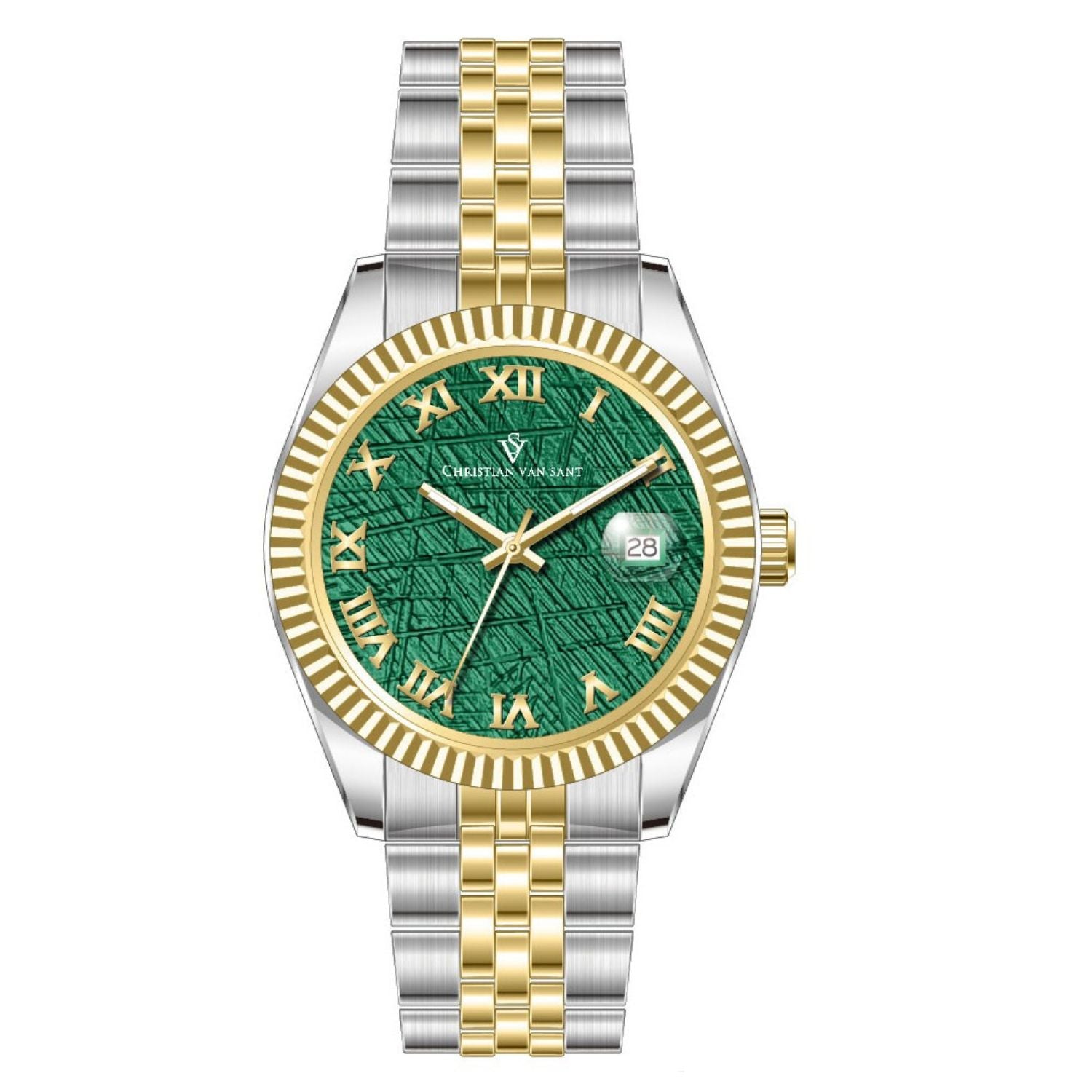 Christian Van Sant Men's Stellar Green Dial Watch - CV0707