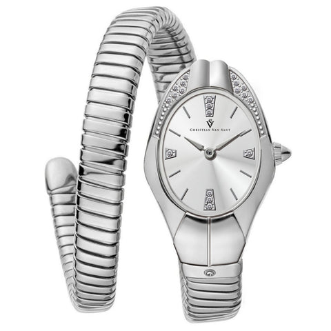 Christian Van Sant Women's Naga Silver Dial Watch - CV0881