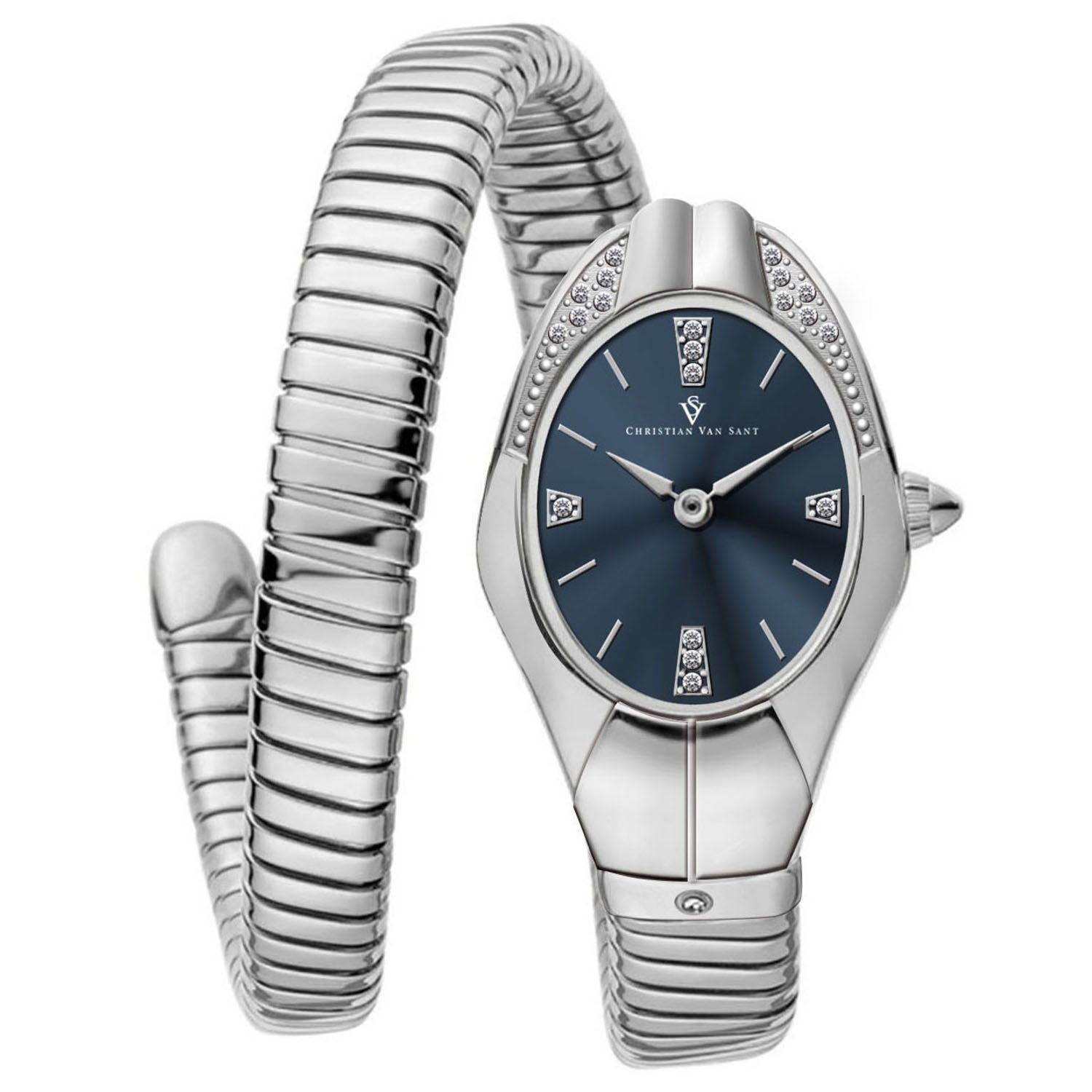 Image of Christian Van Sant Women's Naga Blue Dial Watch - CV0882