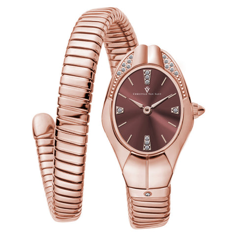 Christian Van Sant Women's Naga Brown Dial Watch - CV0888