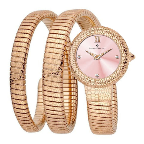 Christian Van Sant Women's Naga Pink Dial Watch - CV0894