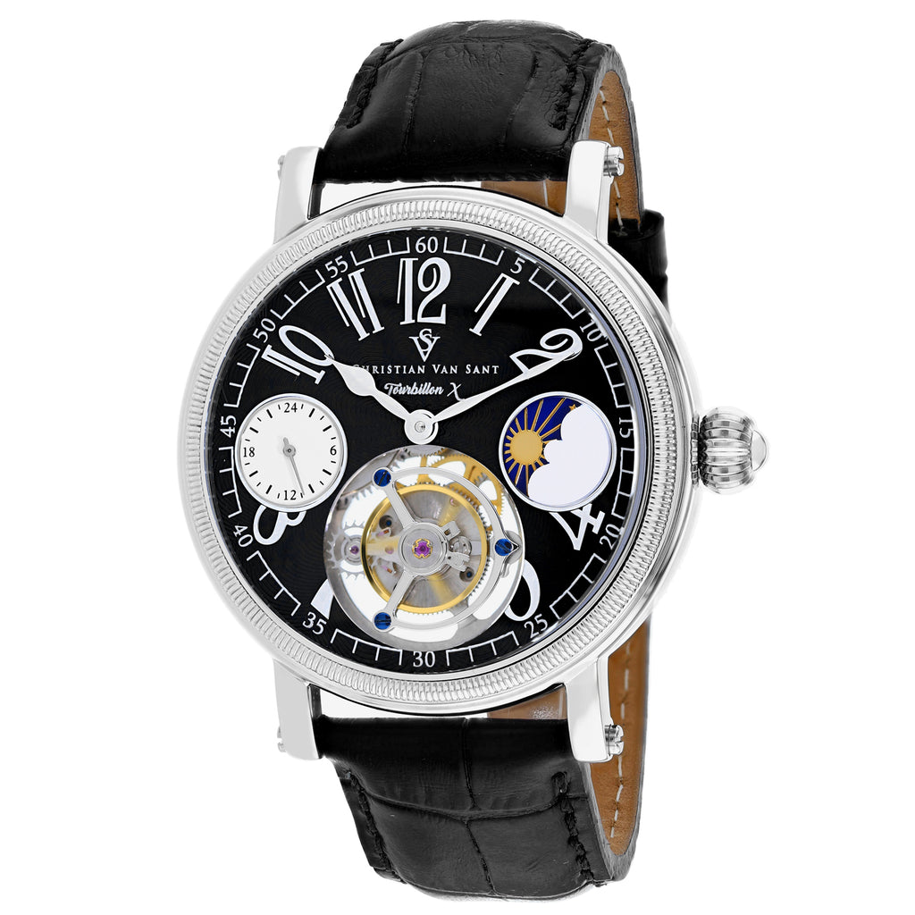 Christian Van Sant Men's Tourbillon X Limited Edition Black Dial Watch - CV0994