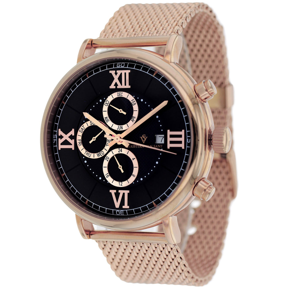Christian Van Sant Men's Somptueuse Black Dial Watch - CV1123