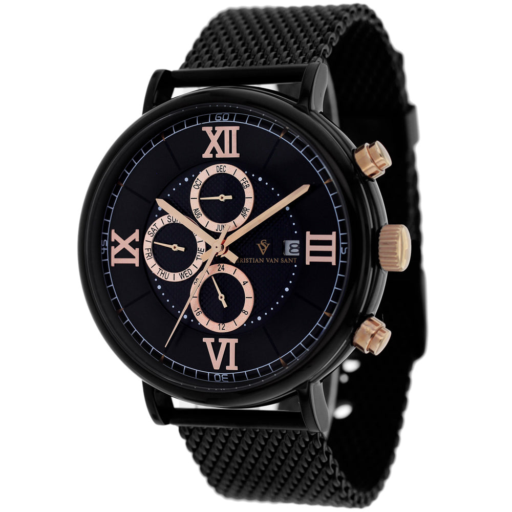 Christian Van Sant Men's Somptueuse Black Dial Watch - CV1124