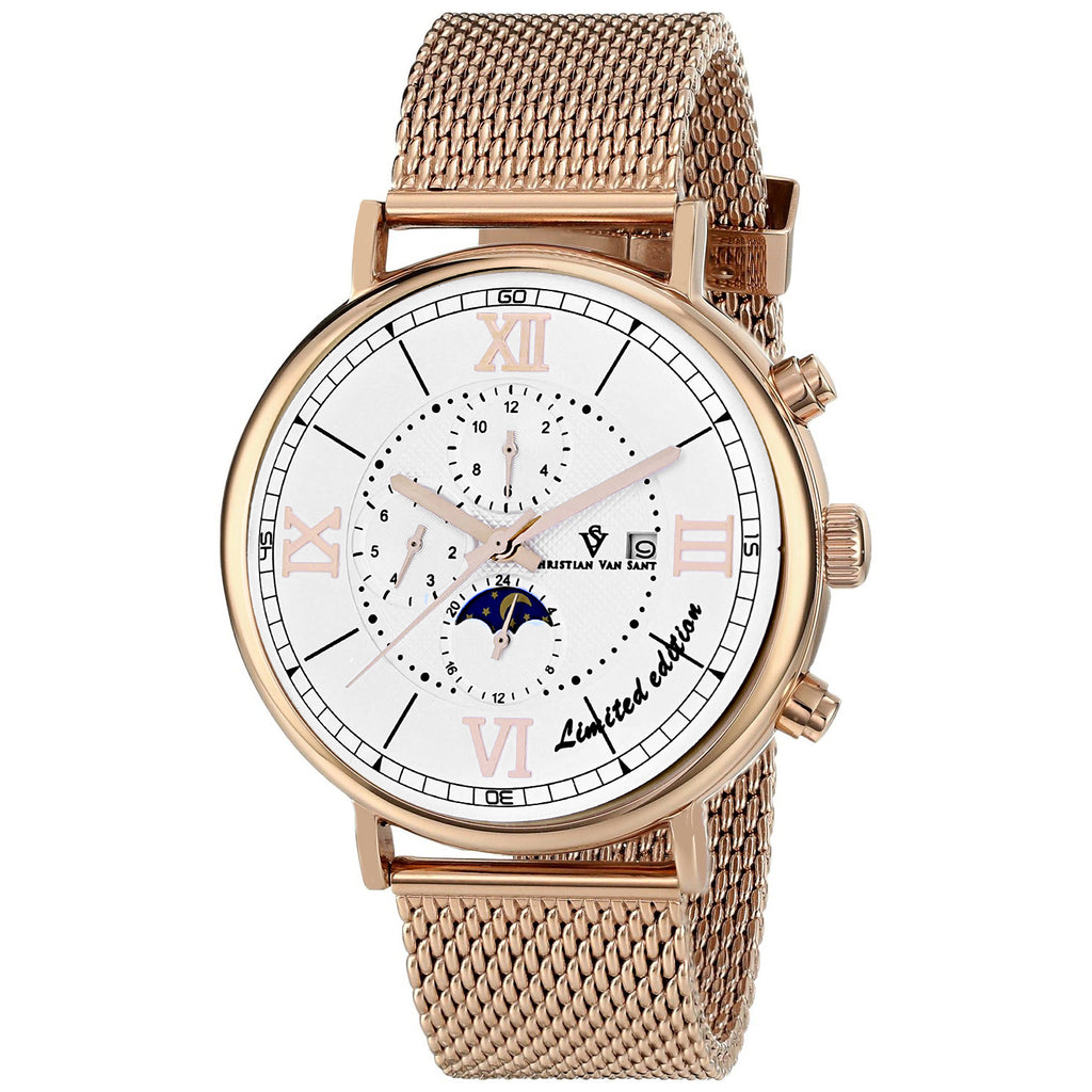 Christian Van Sant Men's Somptueuse LTD White Dial Watch - CV1153