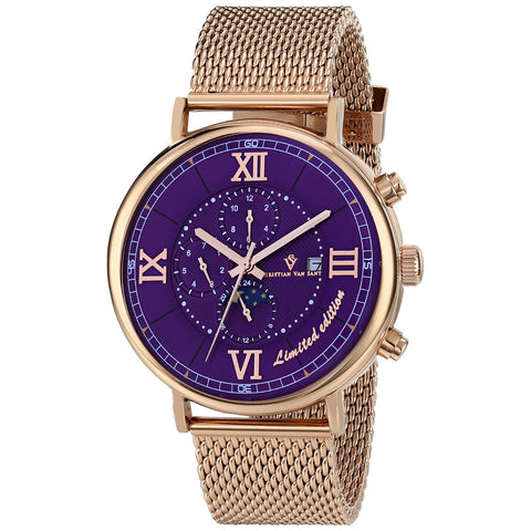 Christian Van Sant Men's Somptueuse LTD Purple Dial Watch - CV1157