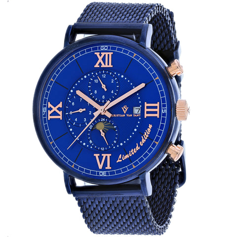 Christian Van Sant Men's Somptueuse LTD Blue Dial Watch - CV1158