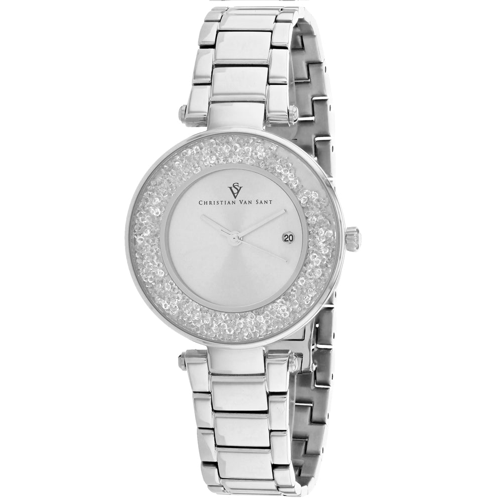 Christian Van Sant Women's Dazzle Silver Dial Watch - CV1210
