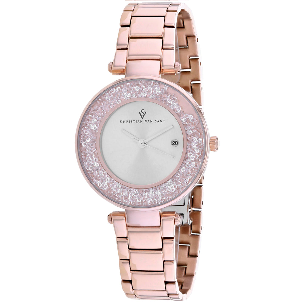 Christian Van Sant Women's Dazzle Silver Dial Watch - CV1213