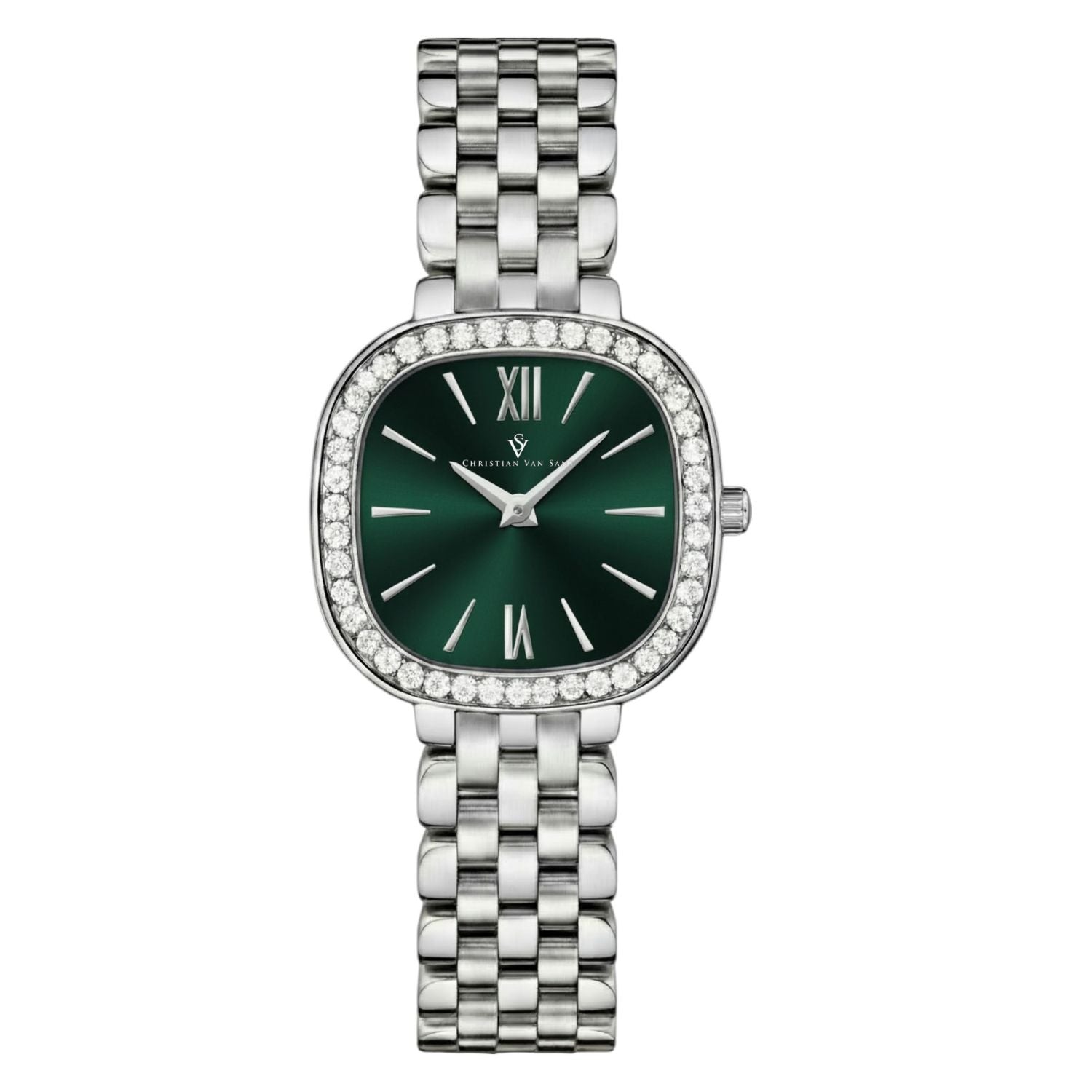 Christian Van Sant Women's Rivoli Green Dial Watch - CV1261