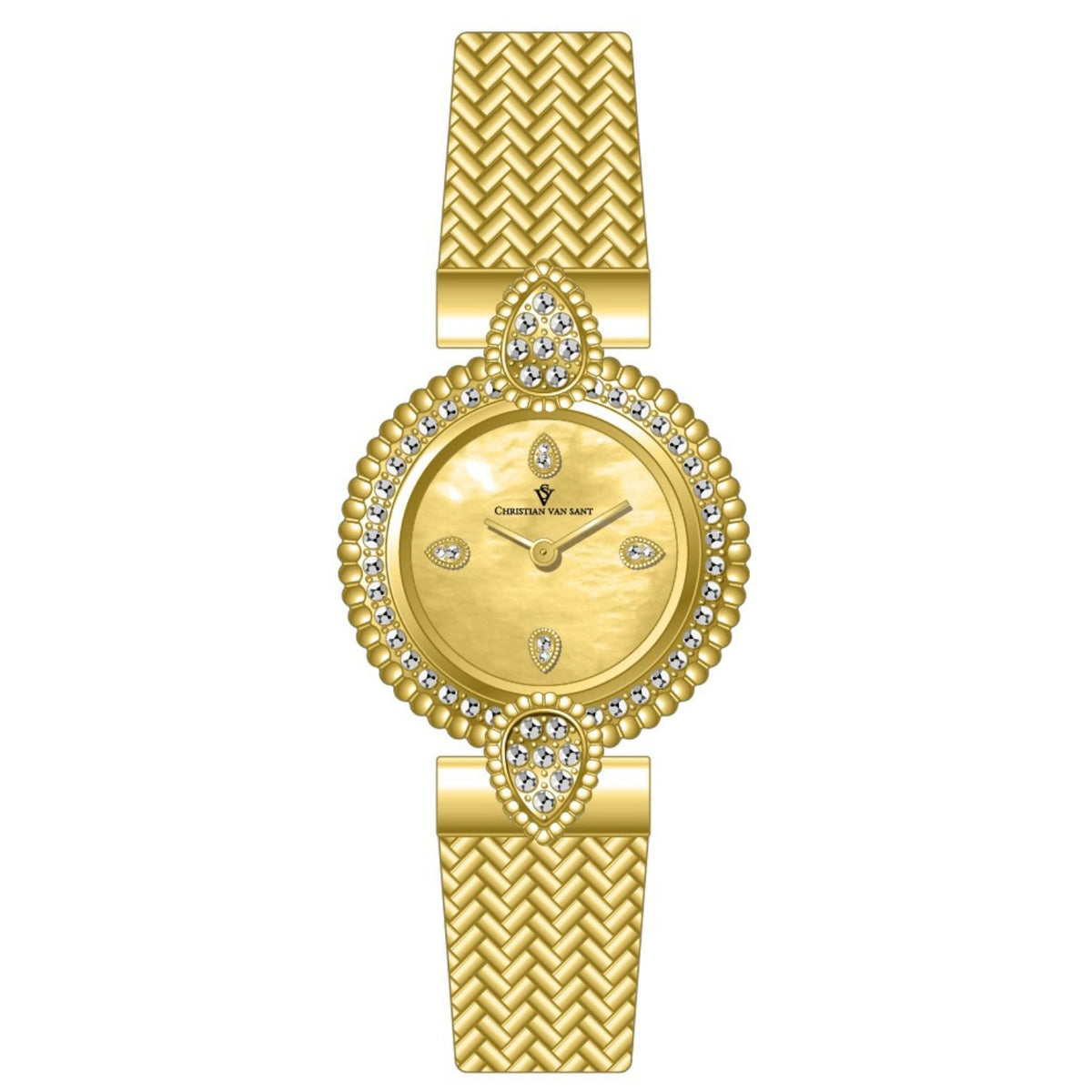 Christian Van Sant Women's Valor Gold Dial Watch - CV1271