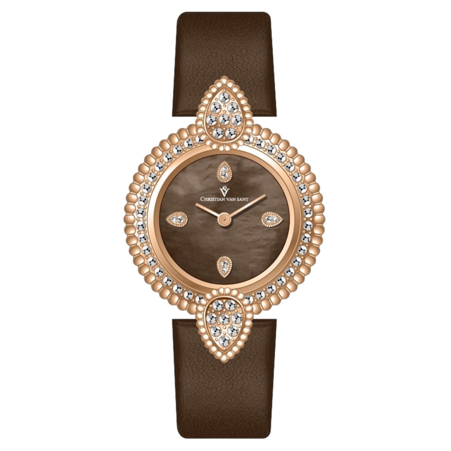 Christian Van Sant Women's Valor Brown Dial Watch - CV1275