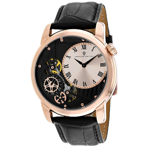 Christian Van Sant Men's Sprocket Auto-Quartz Rose gold Dial Watch - CV1549