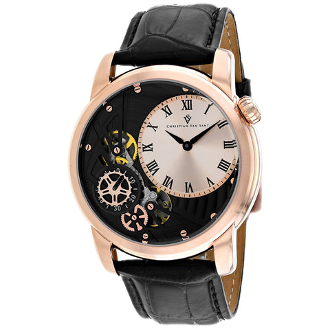 Christian Van Sant Men's Sprocket Auto-Quartz Rose gold Dial Watch - CV1549
