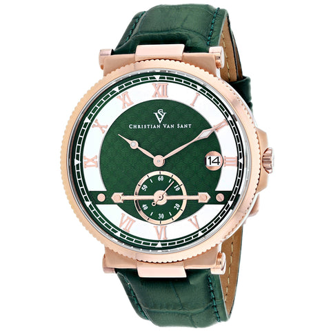 Christian Van Sant Men's Clepsydra Green Dial Watch - CV1705