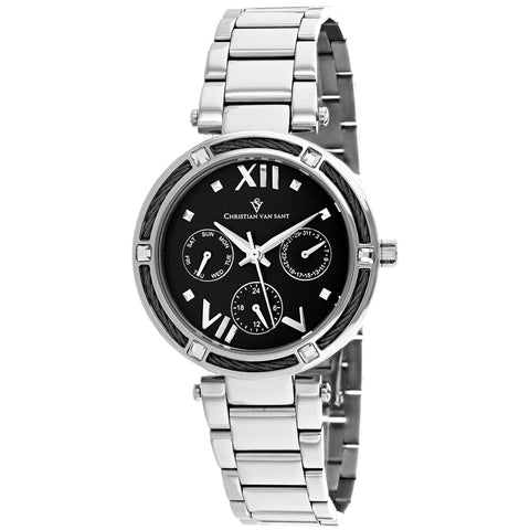 Christian Van Sant Women's Sienna Black Dial Watch - CV1820