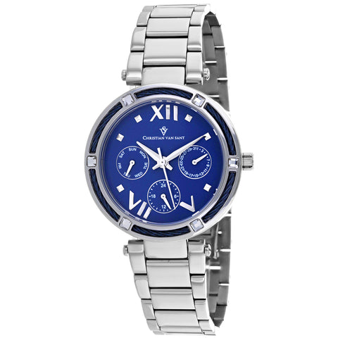 Christian Van Sant Women's Sienna Blue Dial Watch - CV1821