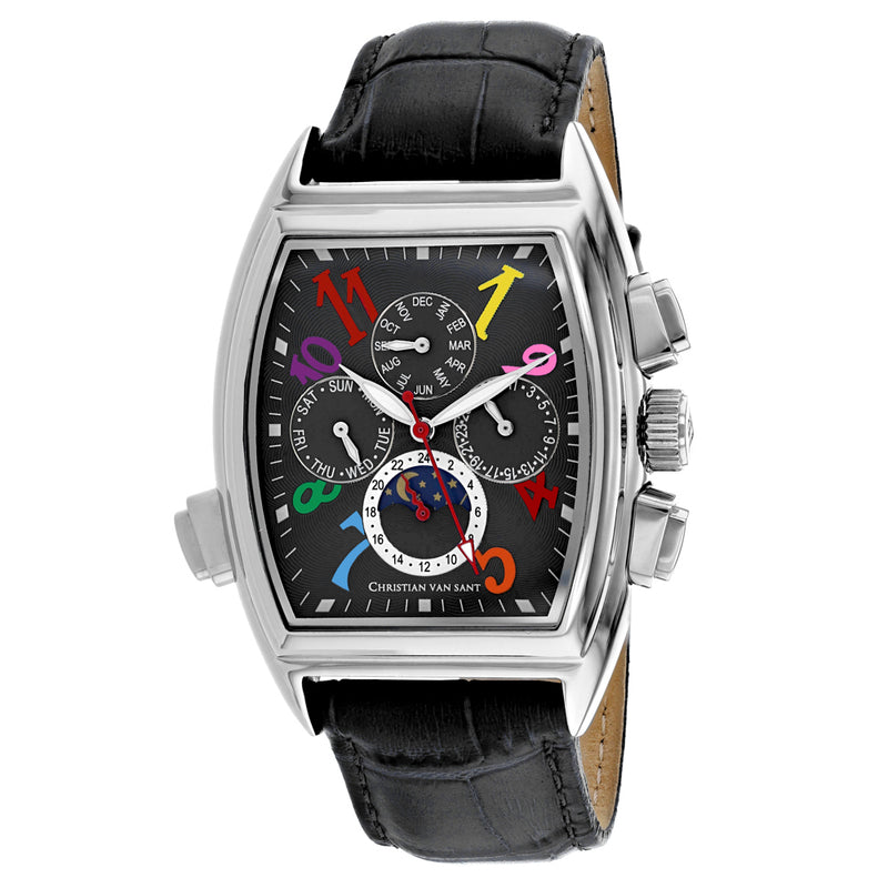 Christian Van Sant Men's Grandeur Black Dial Watch - CV2130