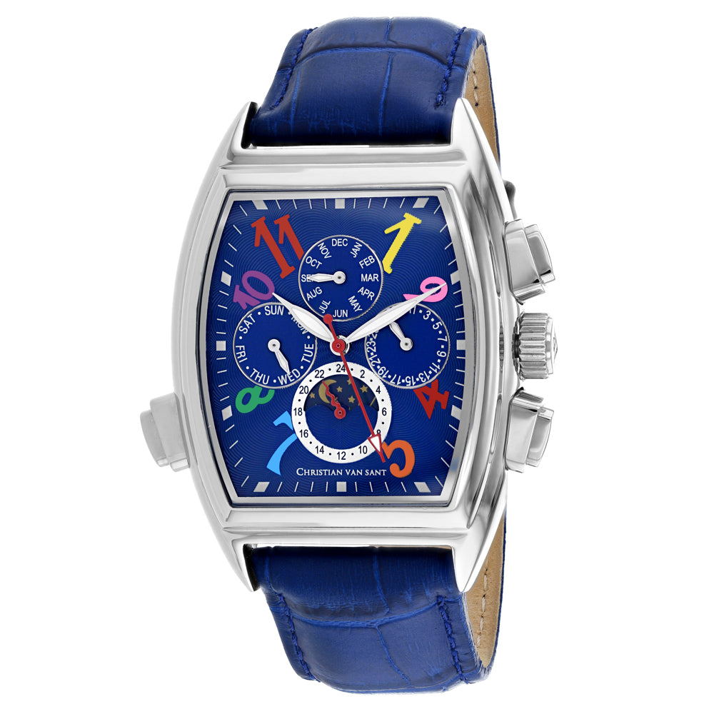 Christian Van Sant Men's Grandeur Blue Dial Watch - CV2132
