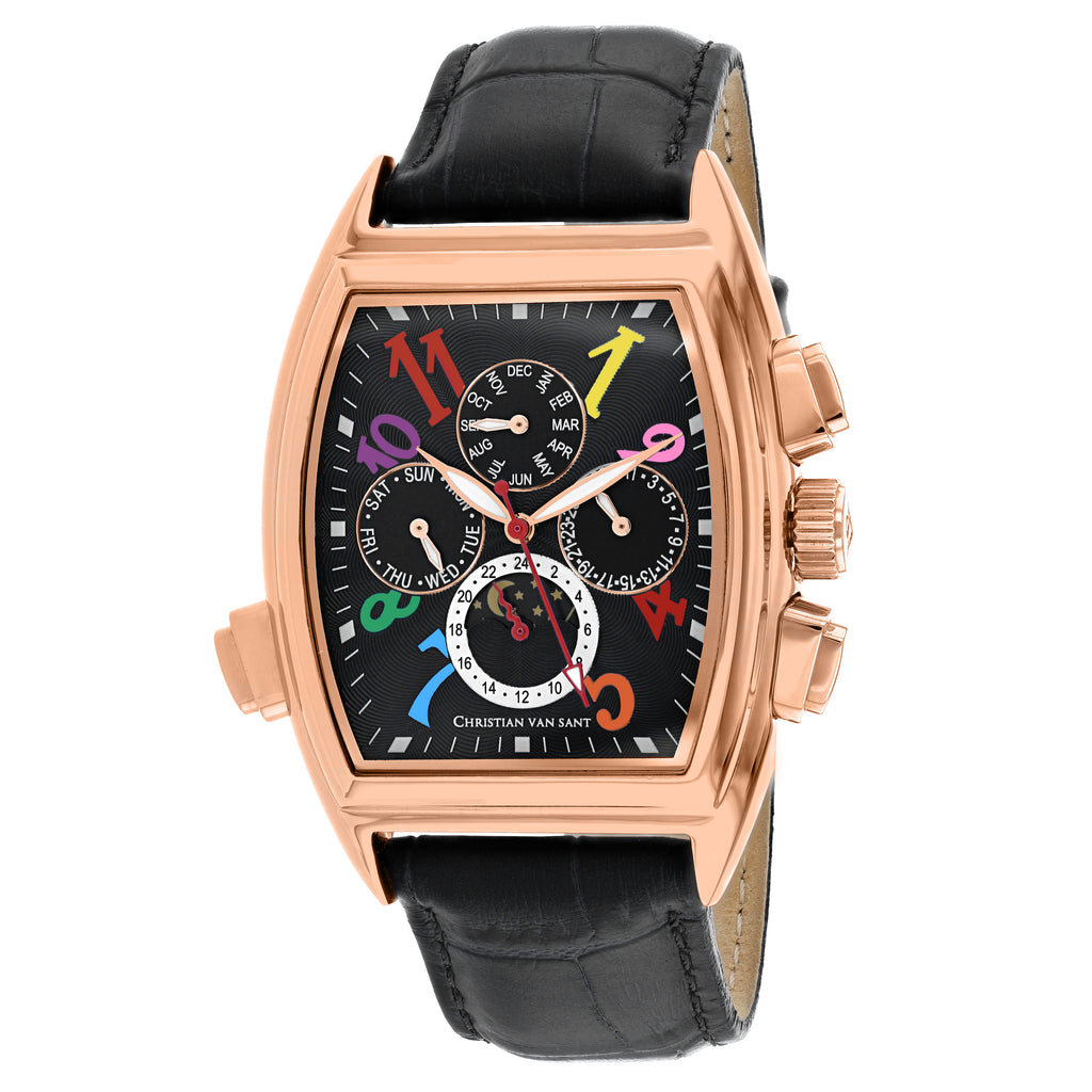 Christian Van Sant Men's Grandeur Black Dial Watch - CV2137