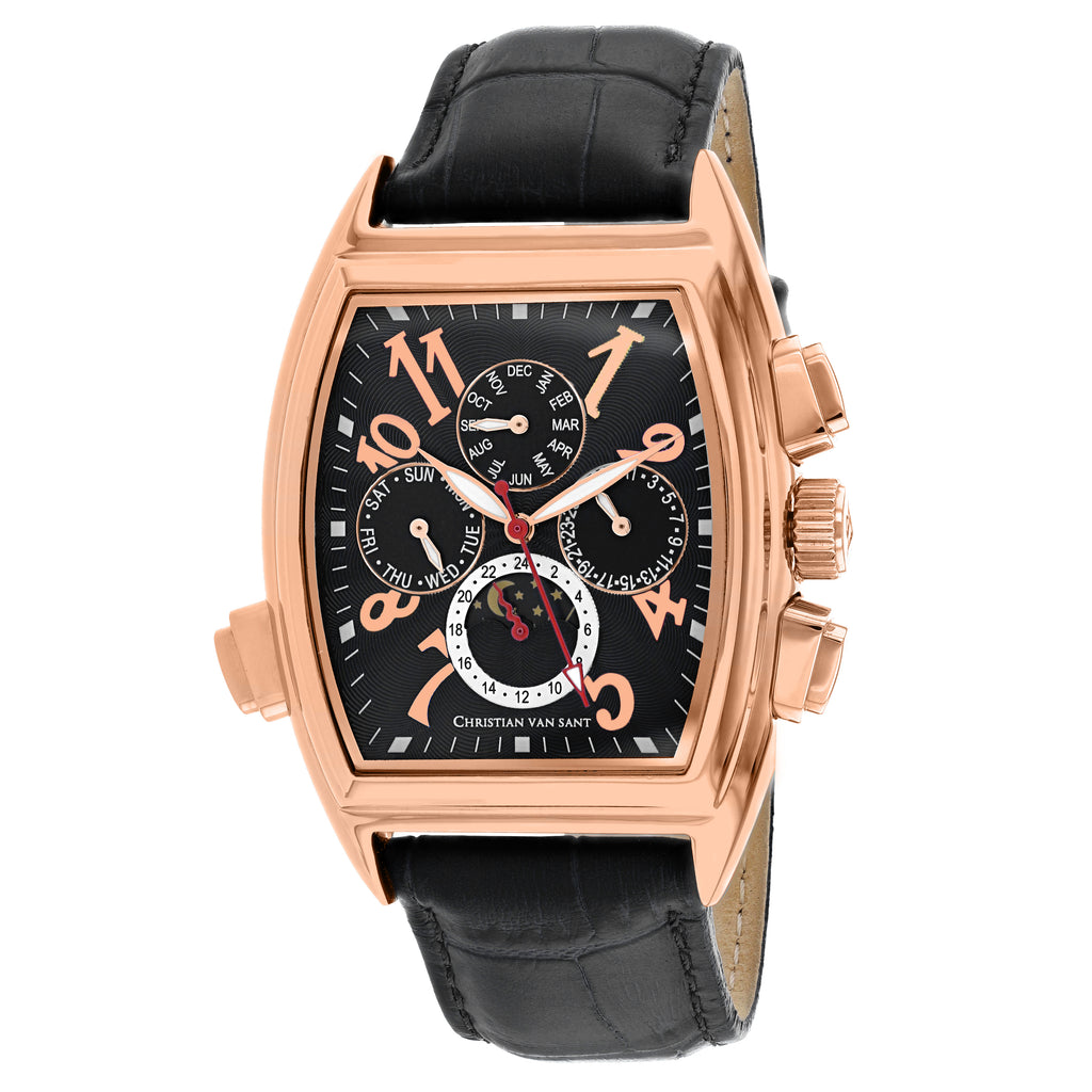 Christian Van Sant Men's Grandeur Black Dial Watch - CV2139