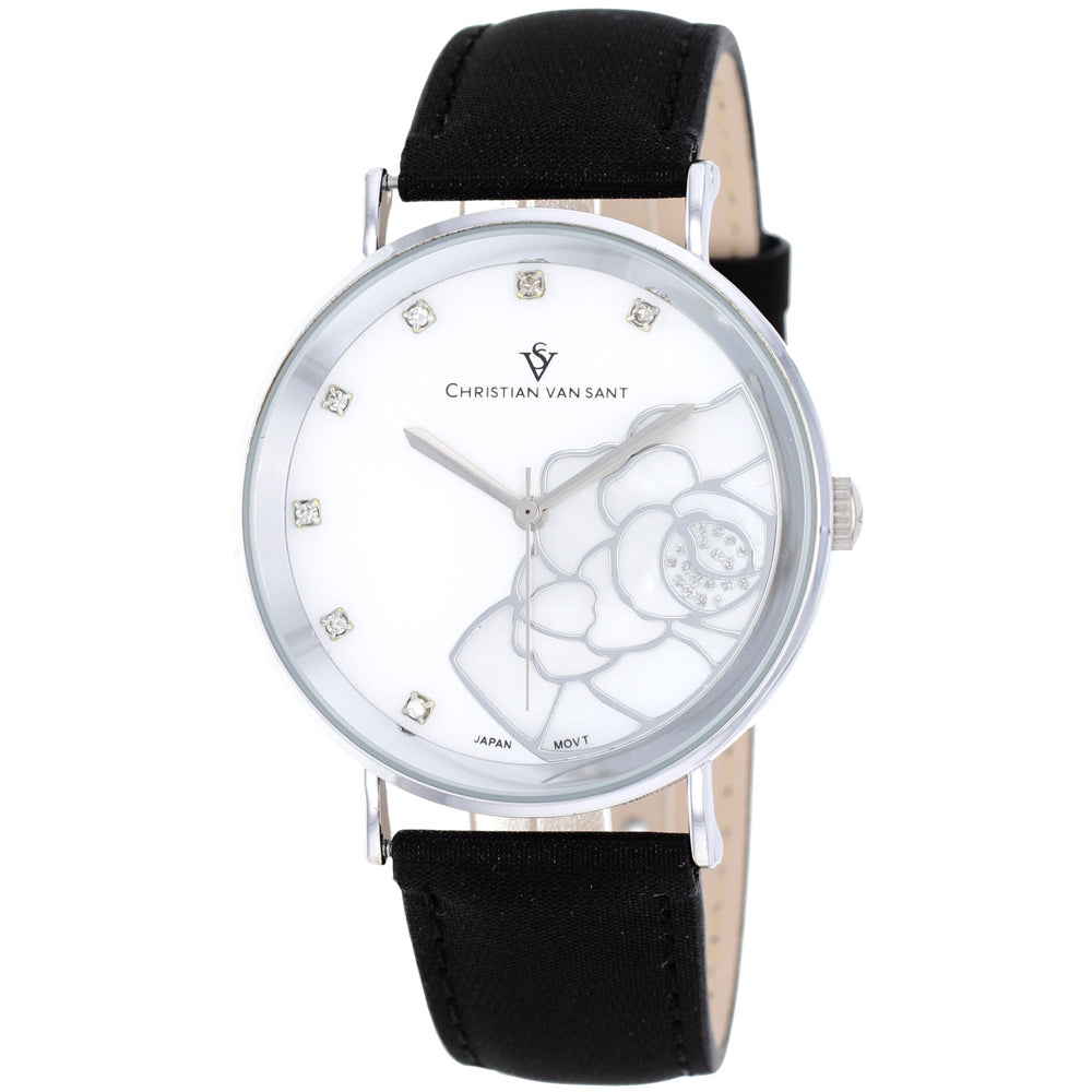 Christian Van Sant Women's Fleur White MOP Dial Watch - CV2210